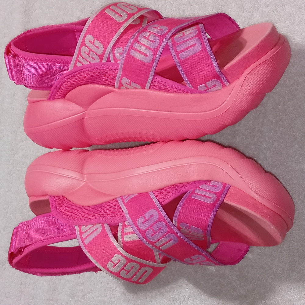 UGG La Cloud Sandals Pink Womens Size 8 - Picture 3 of 7
